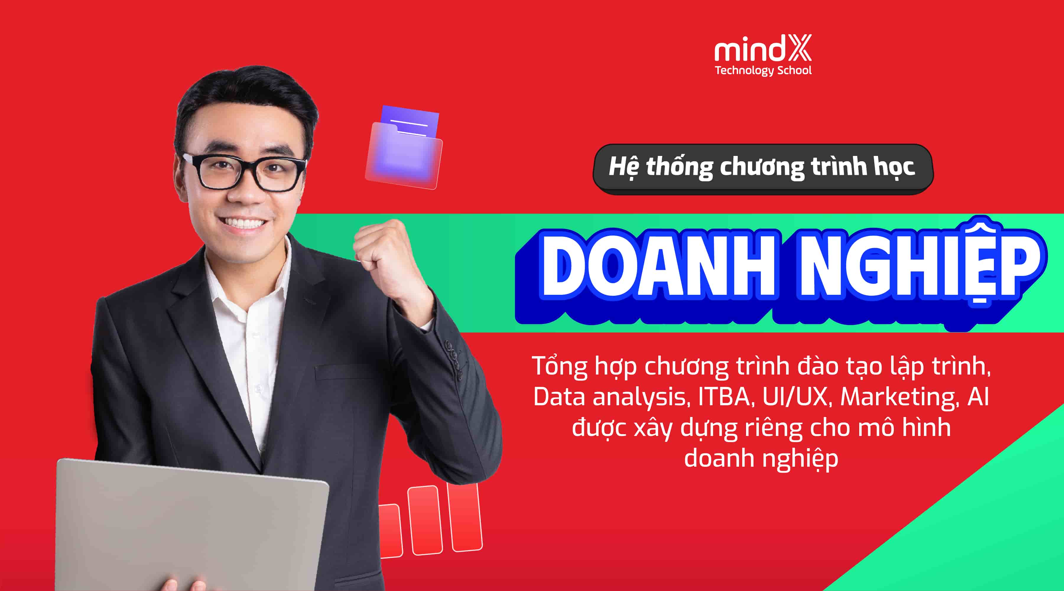 Banner khóa Đào tạo doanh nghiệp trên mindx.edu.vn.